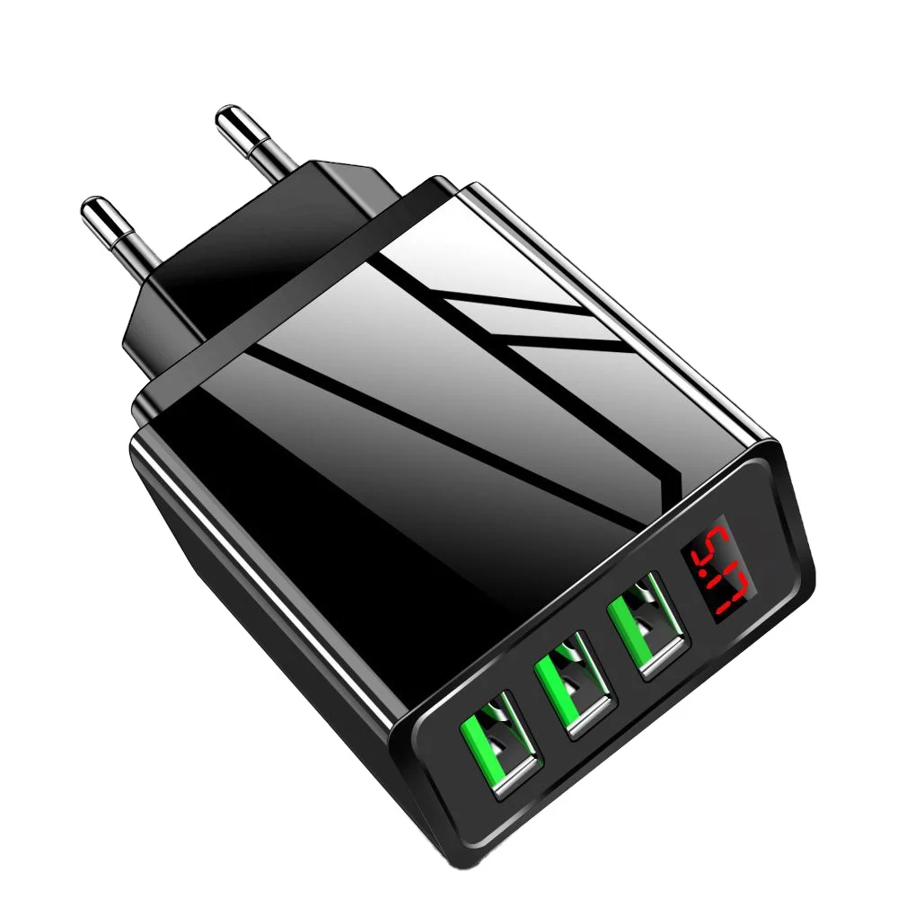 3.1A Digital Display USB Charger For iPhone 11 Adapter Fast Charging Wall Mobile Phone Charger For Samsung Xiaomi Huawei, Black white
3.1A Digital Display USB Charger For iPhone 11 Adapter Fast Charging Wall Mobile Phone Charger For Samsung Xiaomi Huawei, Black white