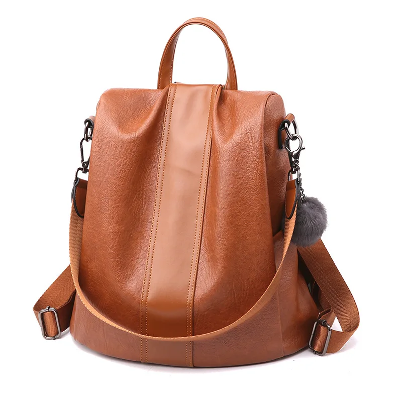 Female Vintage Travel Rucksack anti-theft backpack classic solid color pu leather backpack women, Many colors
Female Vintage Travel Rucksack anti-theft backpack classic solid color pu leather backpack women, Many colors