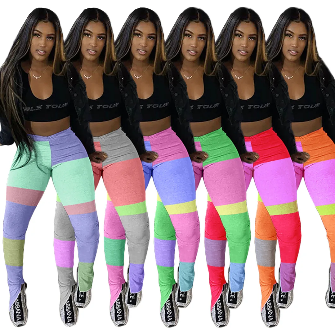 Foma-TK6103 New Arrival contrast color high waist slit sportswear joggers women pants, Pic
Foma-TK6103 New Arrival contrast color high waist slit sportswear joggers women pants, Pic