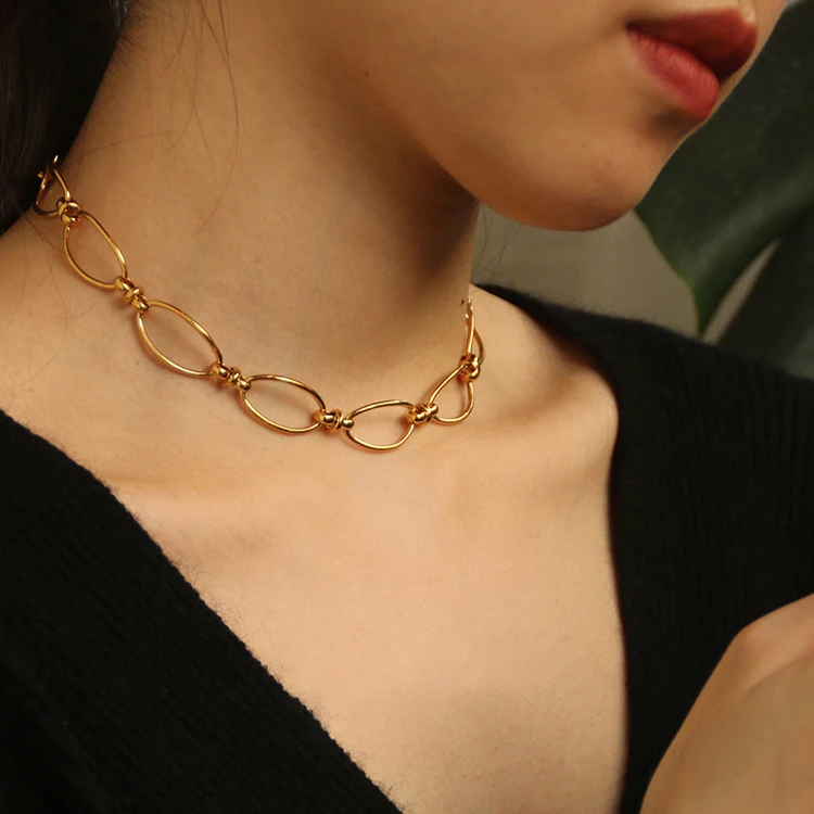 13mm Wide Stainless Steel Hollow Chain Choker Necklace Set 18K Gold Plated Necklaces Women Stylish Hip Hop Trendy Jewelry Sets
13mm Wide Stainless Steel Hollow Chain Choker Necklace Set 18K Gold Plated Necklaces Women Stylish Hip Hop Trendy Jewelry Sets