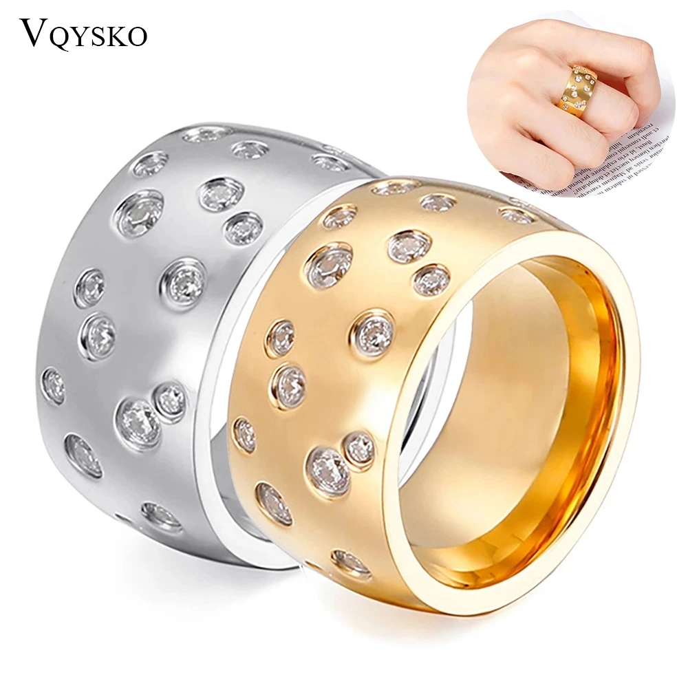 European And American Fashion Stainless Steel Love Gift Ring for Women CZ Crystal Wedding Rings
European And American Fashion Stainless Steel Love Gift Ring for Women CZ Crystal Wedding Rings
