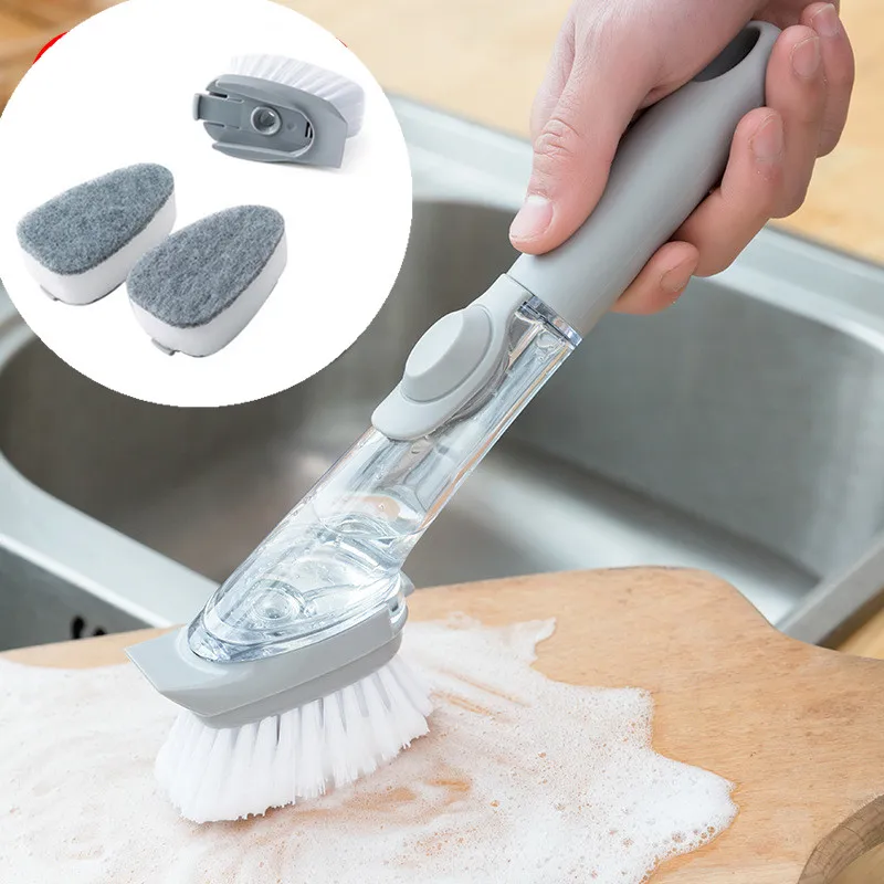 2 in1 Kitchen Cleaning Brush with Removable Brush head Sponge Soap Dispenser Dish Washing Brush Set Kitchen Clean Tools
2 in1 Kitchen Cleaning Brush with Removable Brush head Sponge Soap Dispenser Dish Washing Brush Set Kitchen Clean Tools
