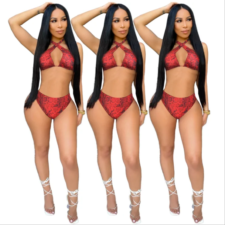 Sexy Swimwear Women Printed Bikini Bathing Suits High Waisted Swimsuit Women 2021, Red
Sexy Swimwear Women Printed Bikini Bathing Suits High Waisted Swimsuit Women 2021, Red