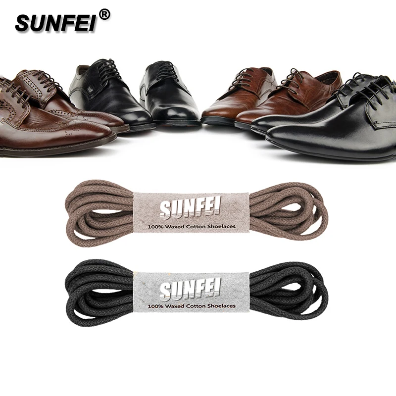 SunFei 2121 new custom logo waxed laces cotton round waxing shoelaces for martin boots sport shoes
SunFei 2121 new custom logo waxed laces cotton round waxing shoelaces for martin boots sport shoes