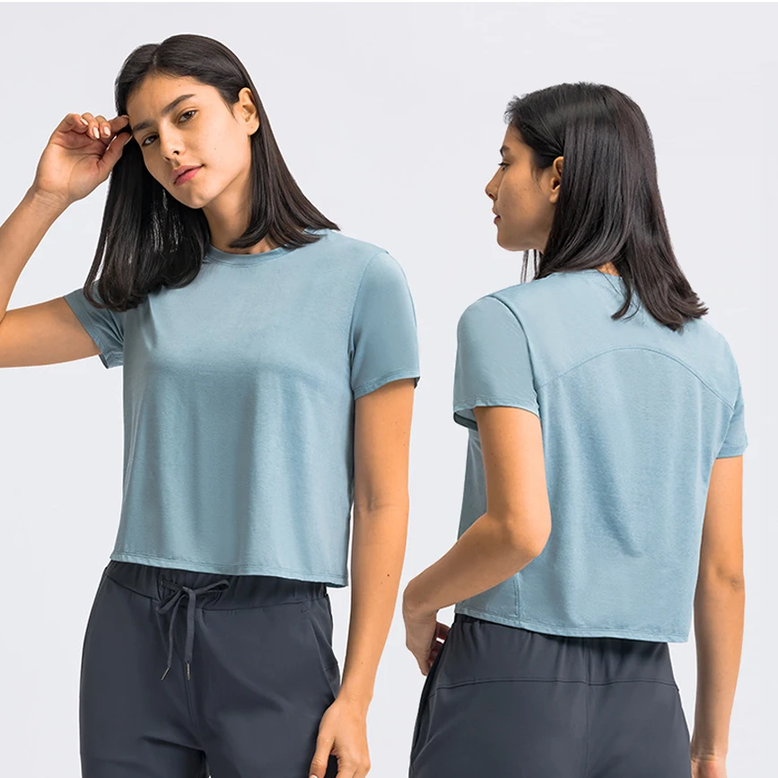 New Summer Round Neck Loose Breathable Sports Short-sleeved Moisture Wicking Running Fitness Short Gym T-shirt Women Yoga
New Summer Round Neck Loose Breathable Sports Short-sleeved Moisture Wicking Running Fitness Short Gym T-shirt Women Yoga