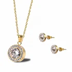 YXLLS1199 ESUNNY Stainless Steel Findings Girls Imitation Costume Fashion Making Supplies Zirconia Jewellery Set