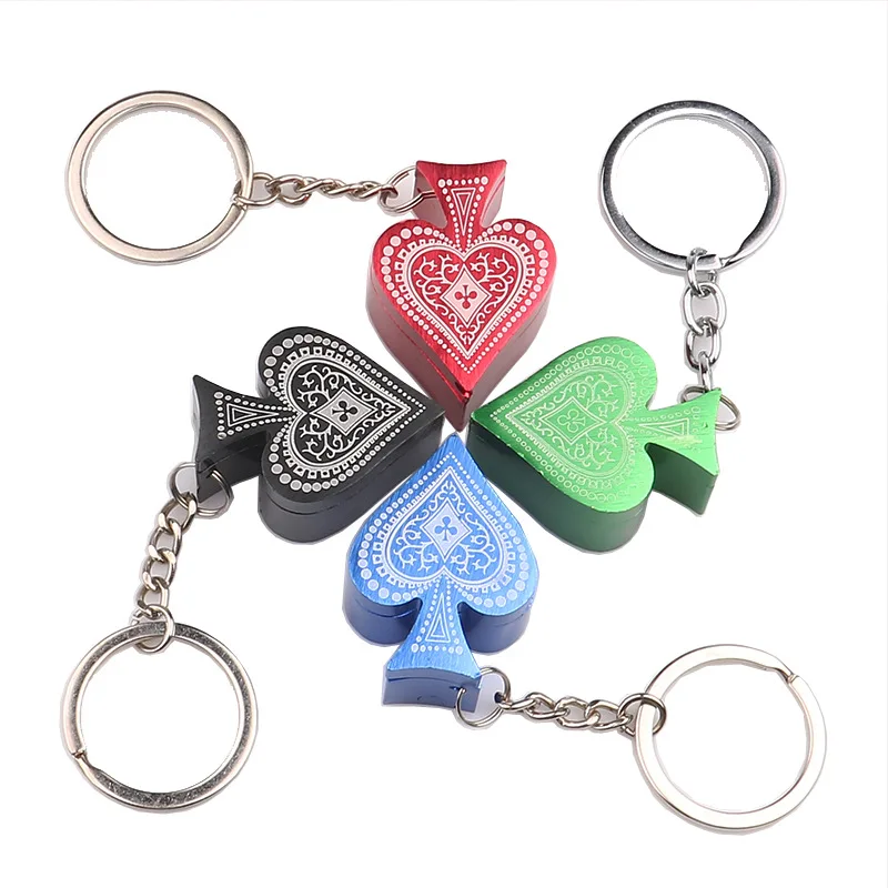 Portable metal tobacco poker keychain peach heart smoking pipe, Red, black, green, blue
Portable metal tobacco poker keychain peach heart smoking pipe, Red, black, green, blue