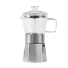 High Borosilicate Glass Heat-resistant Coffee Maker For Home Aluminum & Glass Moka Pot