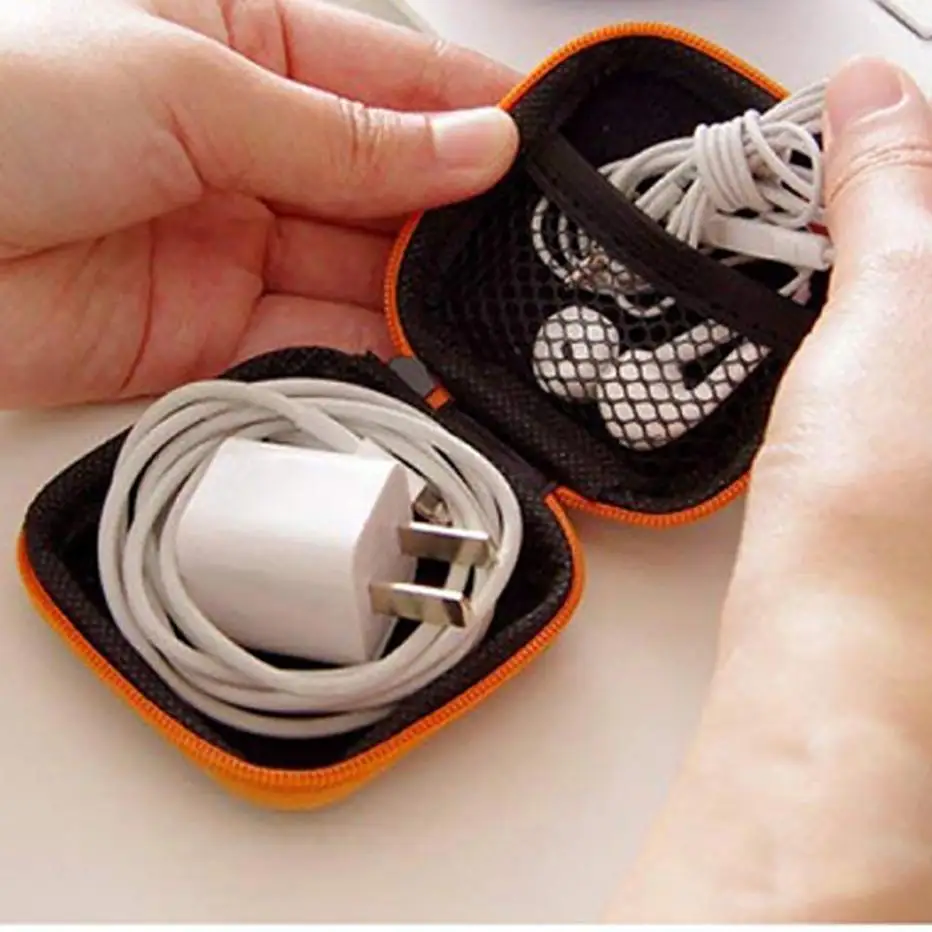Portable Headphone Case Mini Zipper Earphone Bag Square U Disk Storage Case Cable Organizer, Black
Portable Headphone Case Mini Zipper Earphone Bag Square U Disk Storage Case Cable Organizer, Black