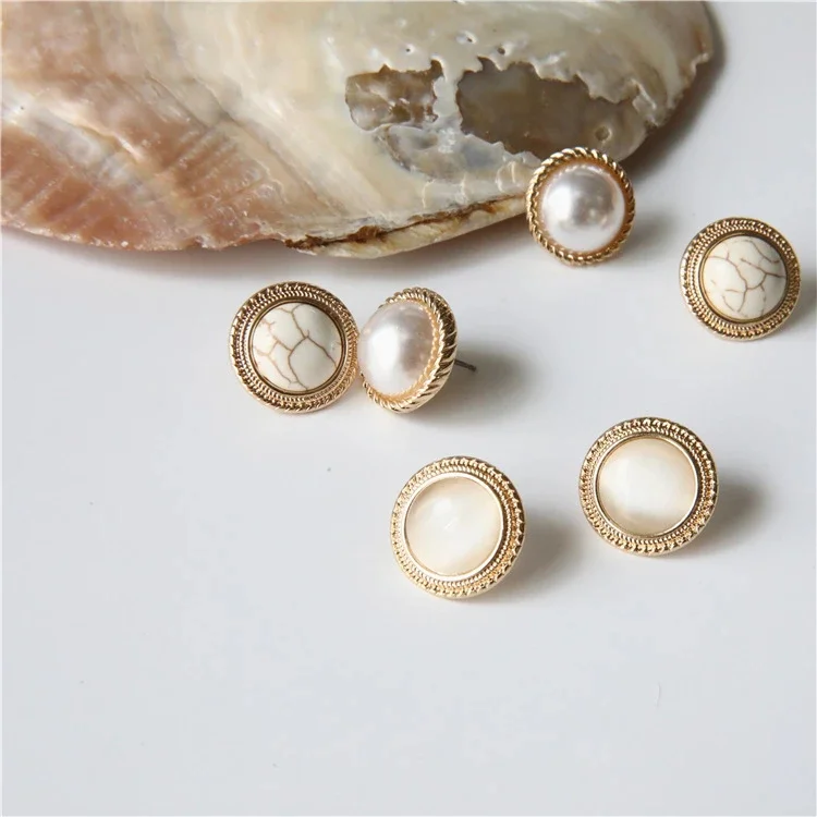 Marble Retro Round Earrings Opal Earrings Fashion Temperament Pearl Earrings for Women
Marble Retro Round Earrings Opal Earrings Fashion Temperament Pearl Earrings for Women
