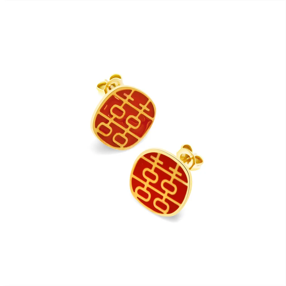 2021 Retro Chinese Style Festive Double Happiness Red Oil Drip Festive Titanium Plated Fashion Popular Ladies Jewelry Sets, 3 colors
2021 Retro Chinese Style Festive Double Happiness Red Oil Drip Festive Titanium Plated Fashion Popular Ladies Jewelry Sets, 3 colors