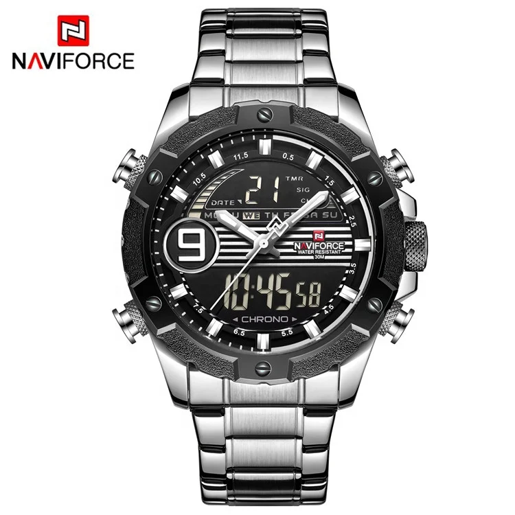 NAVIFORCE 9146S Top Luxury Brand Men Watches Military Waterproof LED Digital Sport Mens Clock Male Wrist Watch relogio masculino
NAVIFORCE 9146S Top Luxury Brand Men Watches Military Waterproof LED Digital Sport Mens Clock Male Wrist Watch relogio masculino