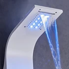 Shower Panel Temperature Rainfall Stainless Steel Led Waterfall Shower Panel