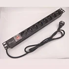 1U 19' 8 ways German type Rack PDU socket with switch