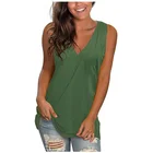 Sport Vests New Style Casual Solid Color Pocket Design Sport Women's Vests