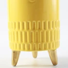 Flower Pot Indoor Plant Planters Bulk Indoor Modern Flower Plant Pot Yellow Cute Ceramic Planter With Legs