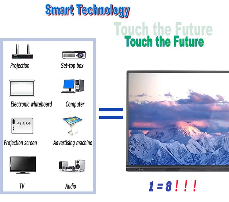 China Manufacture Prices 55 65 75 86 Inch Smart Touch Screen Digital Interactive Device For Whiteboard