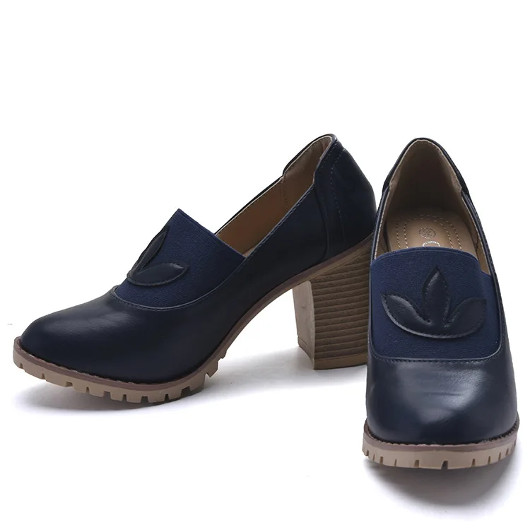 Faux leather thick heels slip on women shoes fall winter fashion lady pumps elastic band causal penny female footwear
Faux leather thick heels slip on women shoes fall winter fashion lady pumps elastic band causal penny female footwear