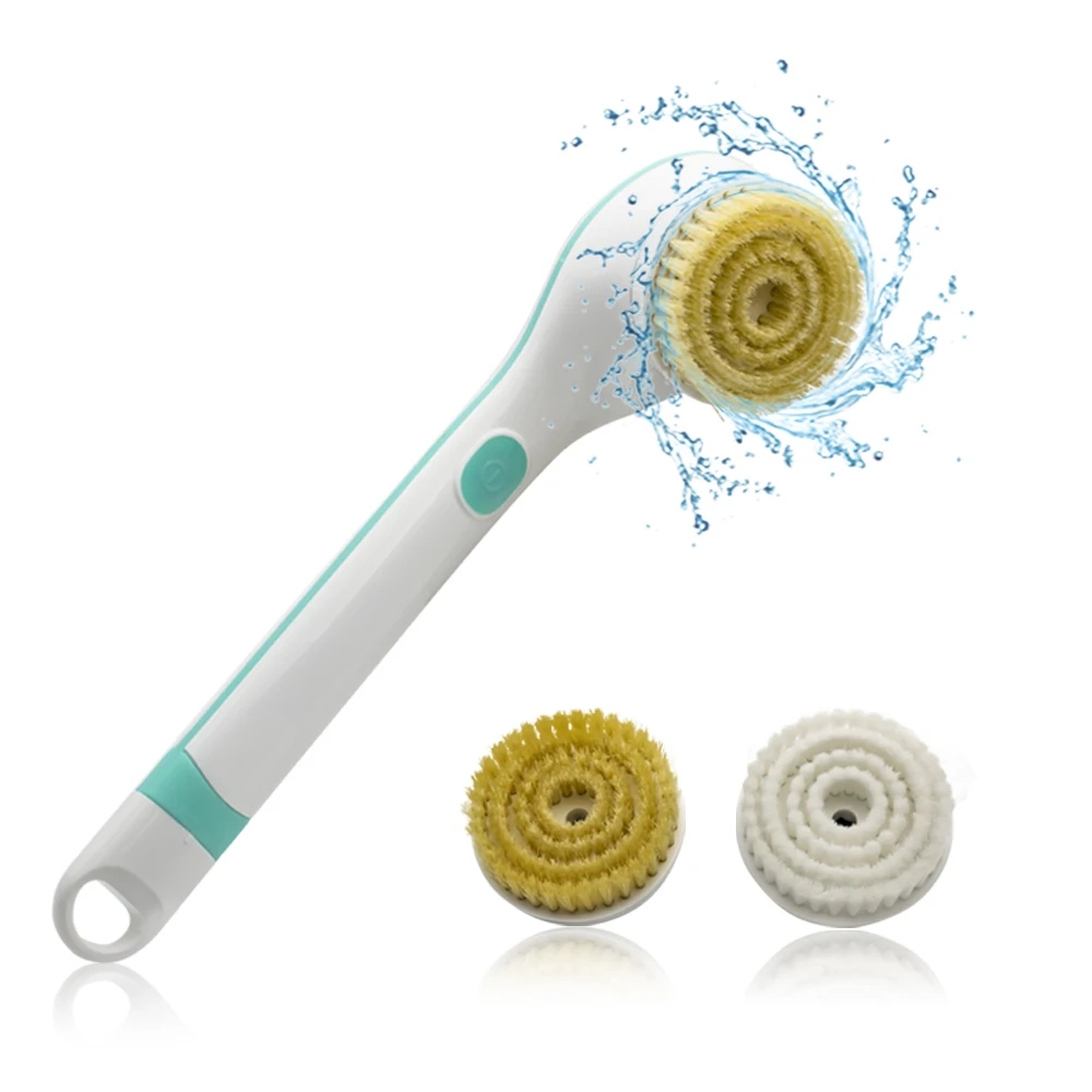 C&C 2in1 Nature shower back cleaning brush plastic bristle brush long handle electric rotating body scrubs massage bath brush, Customized
C&C 2in1 Nature shower back cleaning brush plastic bristle brush long handle electric rotating body scrubs massage bath brush, Customized
