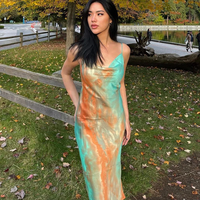 Lygens 2021 Autumn Winter Midi Dress D1B7068G Sleeveless Spaghetti Strap Tie Dye Slit Casual Elegant Streetwear Women Satin
Lygens 2021 Autumn Winter Midi Dress D1B7068G Sleeveless Spaghetti Strap Tie Dye Slit Casual Elegant Streetwear Women Satin