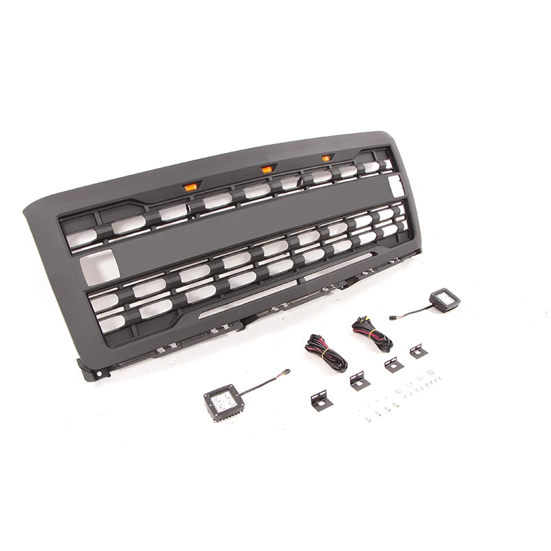 product 2014 2015 auto parts front grill  with cube light for chevrolet silverado-57