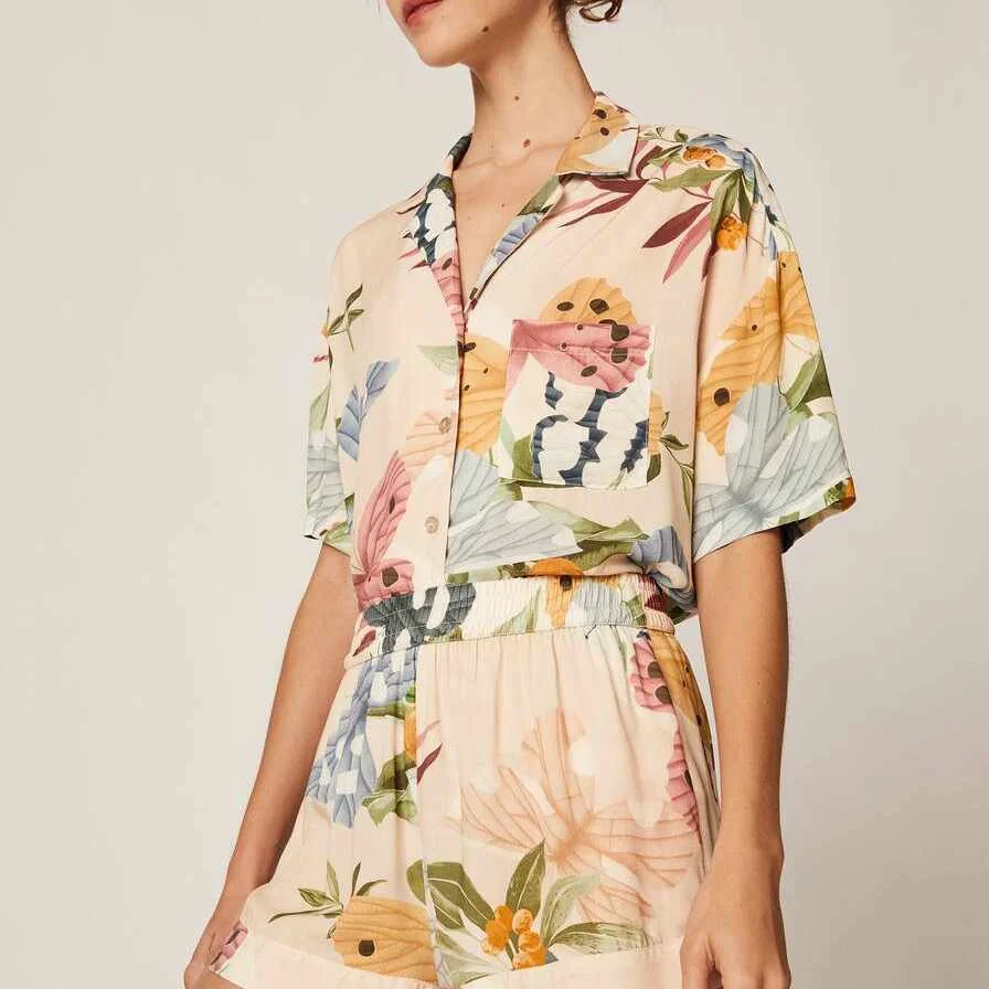 Japanese style new big flower female summer sleepwear suit viscose slim thin short sleeve shorts suit sleepwear sleepwear set wo, Required
Japanese style new big flower female summer sleepwear suit viscose slim thin short sleeve shorts suit sleepwear sleepwear set wo, Required