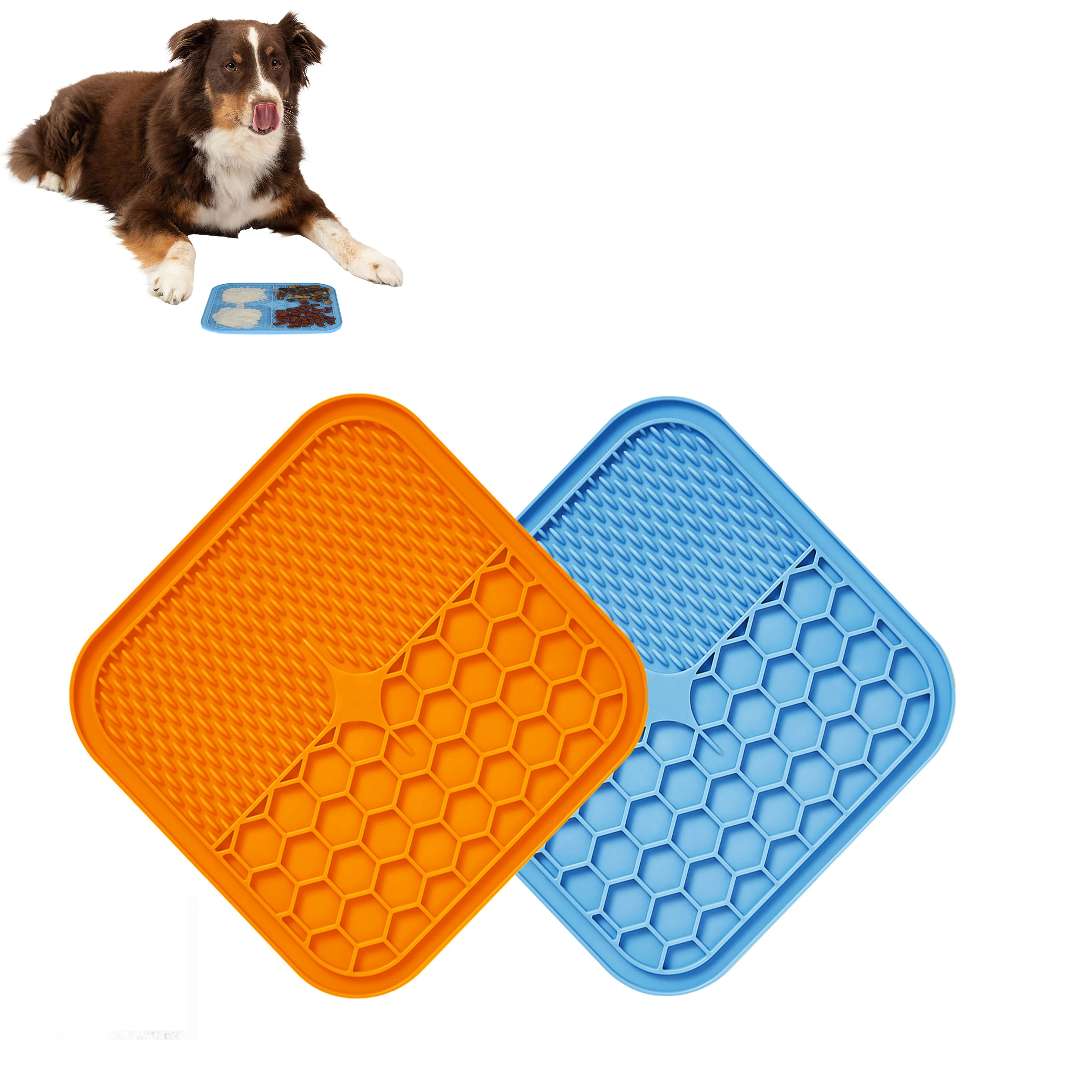 ZMaker Amazon Hot Selling Silicone Dog Lick Pad Food Grade Material Lick Mat For Dog, Blue,orange
ZMaker Amazon Hot Selling Silicone Dog Lick Pad Food Grade Material Lick Mat For Dog, Blue,orange