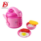 Best Selling Pretend Play Cook Item Pink Plastic Intelligence Rice Cooker Dream Mother Garden Kitchen Food Toy Set for Kids