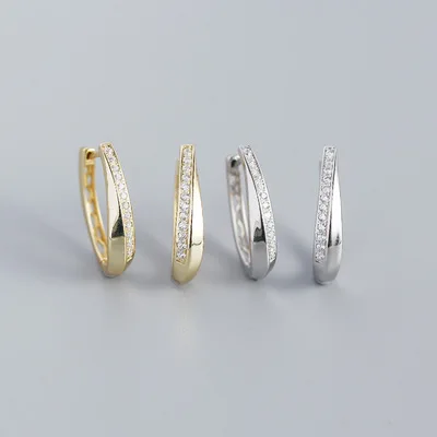 Ins Fashion Sterling Silver S925 Geometric Crystal Circle Round Earrings Zircon CZ U Hoop Earrings For Women Party
Ins Fashion Sterling Silver S925 Geometric Crystal Circle Round Earrings Zircon CZ U Hoop Earrings For Women Party