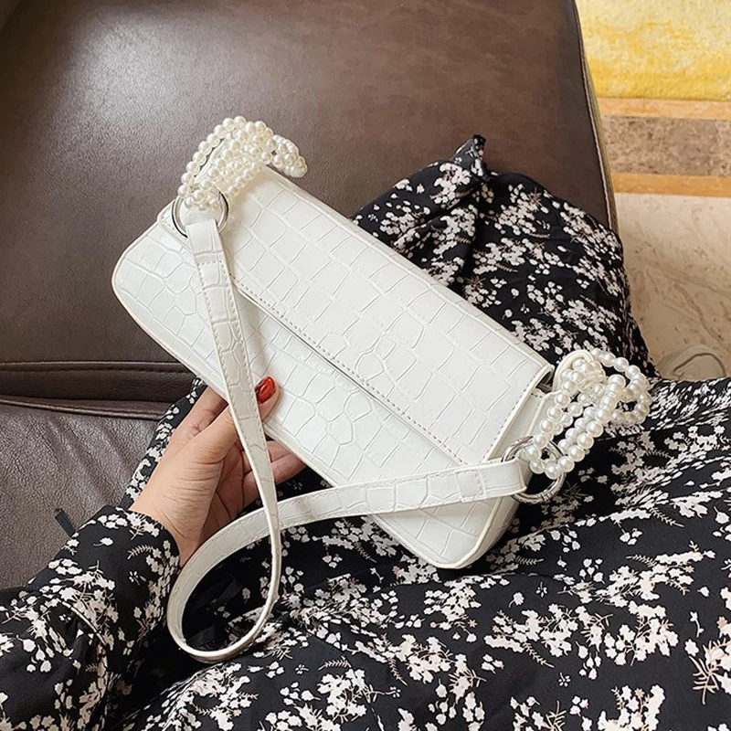 Female Totes Lady Armpit Bag Stone Pattern Pearl Design Small PU Leather Cheap Women Fashion Handbag Shoulder Cross-body Bag
Female Totes Lady Armpit Bag Stone Pattern Pearl Design Small PU Leather Cheap Women Fashion Handbag Shoulder Cross-body Bag