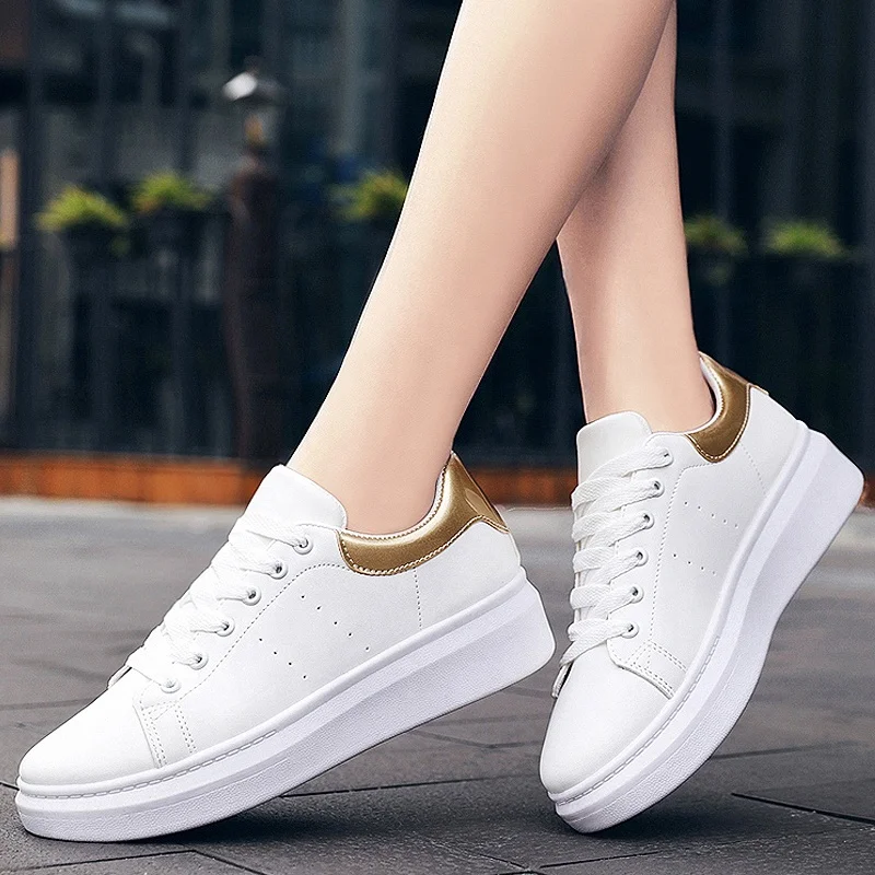 PU leather sneakers casual flats white tennis shoes woman sport female shoes women sport sneakers zapatos deportivos de mujer, Pink, gold, siliver
PU leather sneakers casual flats white tennis shoes woman sport female shoes women sport sneakers zapatos deportivos de mujer, Pink, gold, siliver