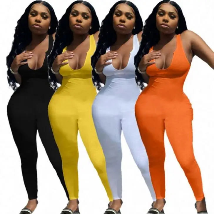 CK Women Fashion Clothing Stretch Halter Crop Top Deep V Neck Small Pit Women Wholesale Jumpsuits And Rompers
CK Women Fashion Clothing Stretch Halter Crop Top Deep V Neck Small Pit Women Wholesale Jumpsuits And Rompers