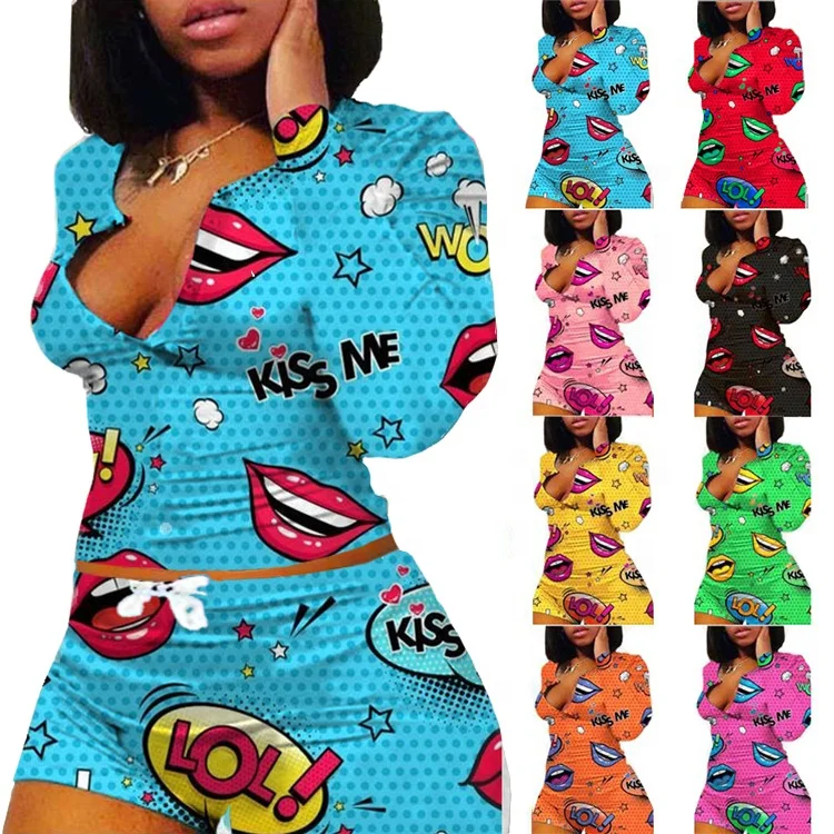 S-4XL Hot Sale Sexy Romper Long Sleeve Sleepwear Shorts Adult Pajamas Set For Women, 9 colors 
S-4XL Hot Sale Sexy Romper Long Sleeve Sleepwear Shorts Adult Pajamas Set For Women, 9 colors