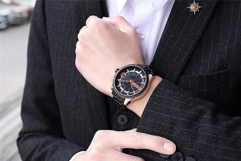 CURREN 8333 Men's Watch Fashion Design Wristwatches Stainless Steel Men Military Quartz Clock Top Brand Luxury Watch Male Reloj