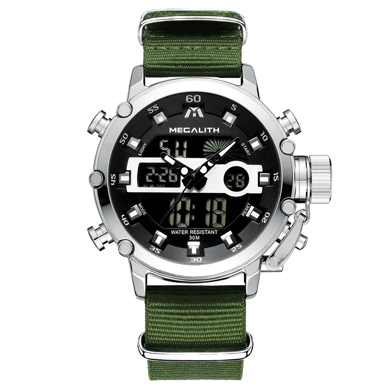 Relojes Megalith Classic Sports Watch Water Resistant 30m Nylon Band Watch Band Quartz Watch
Relojes Megalith Classic Sports Watch Water Resistant 30m Nylon Band Watch Band Quartz Watch