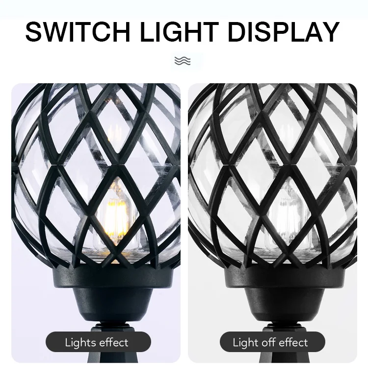 High Quality Gate Garden Lighting Waterproof Energy Saving Pillar Lights For Outdoor
