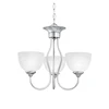 Large Bedroom Living Room 3 Alabaster White Glass Modern Luxury Led Lighting Ceiling Lamp Contemporary Chandelier