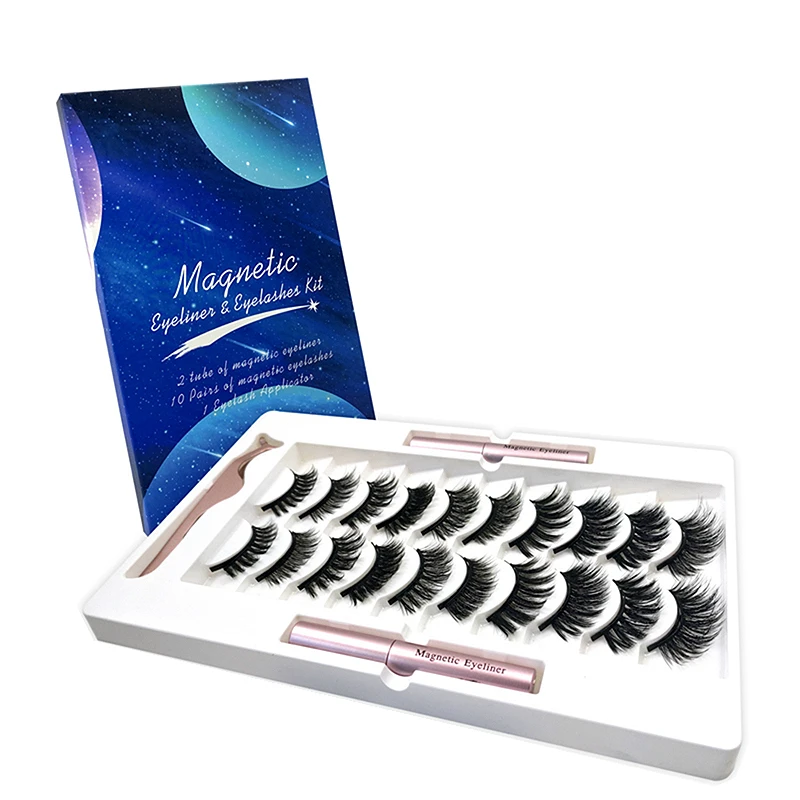 new 10 pairs faux mink magnetic eyelashes with eyeliner private label magnet eye lashes kit, Natural black
new 10 pairs faux mink magnetic eyelashes with eyeliner private label magnet eye lashes kit, Natural black