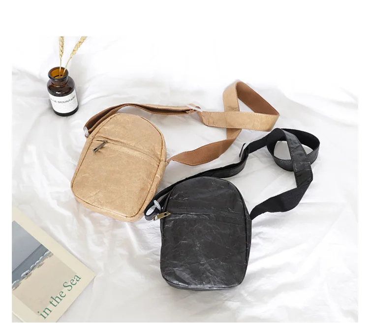 Factory directly sale unisex washable kraft paper messager bags cross body for men, Custom made
Factory directly sale unisex washable kraft paper messager bags cross body for men, Custom made