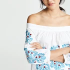 Cotton Blouse Cotton Blouse Ladies Cotton Embroidery Off Shoulder Long Sleeve Blouse