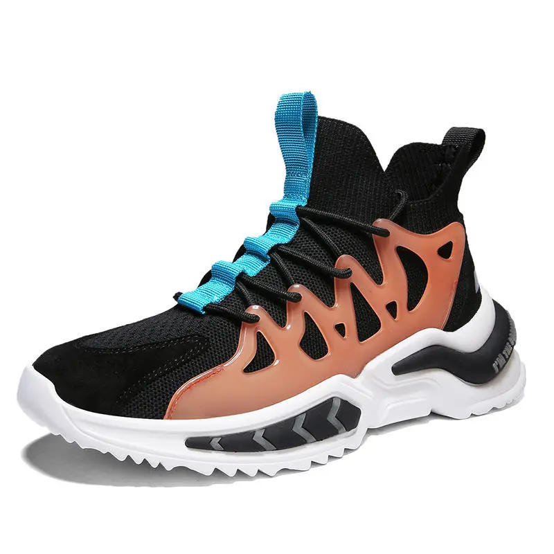 New Men Sports Shoes Fashion design High Quality Knit Upper Running Shoes Breathable Sneakers
New Men Sports Shoes Fashion design High Quality Knit Upper Running Shoes Breathable Sneakers