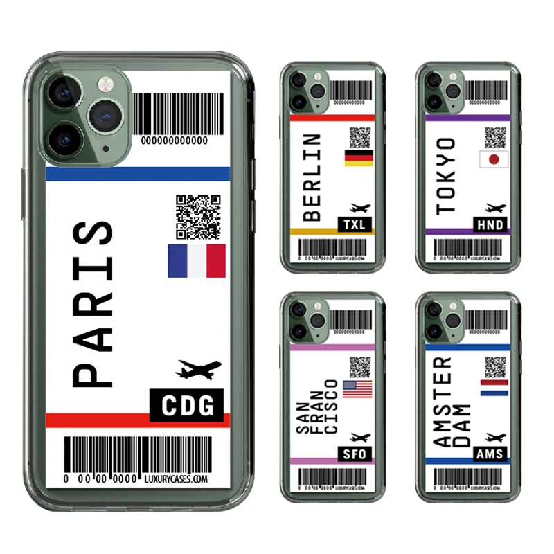 Hot Sale Boarding Pass Plane Tickets Clear Phone Case for IPhone 11 Pro XR 7/8 plus, New Design Cell Phone Cover for iPhone 11
Hot Sale Boarding Pass Plane Tickets Clear Phone Case for IPhone 11 Pro XR 7/8 plus, New Design Cell Phone Cover for iPhone 11