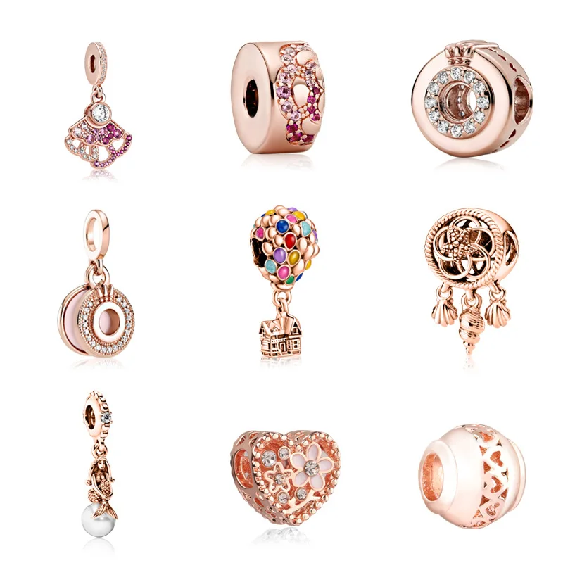 Custom Pendant Rose Gold Charm Pendant Bead DIY Diamond Fan Balloon Jewelry Accessories, As image
Custom Pendant Rose Gold Charm Pendant Bead DIY Diamond Fan Balloon Jewelry Accessories, As image