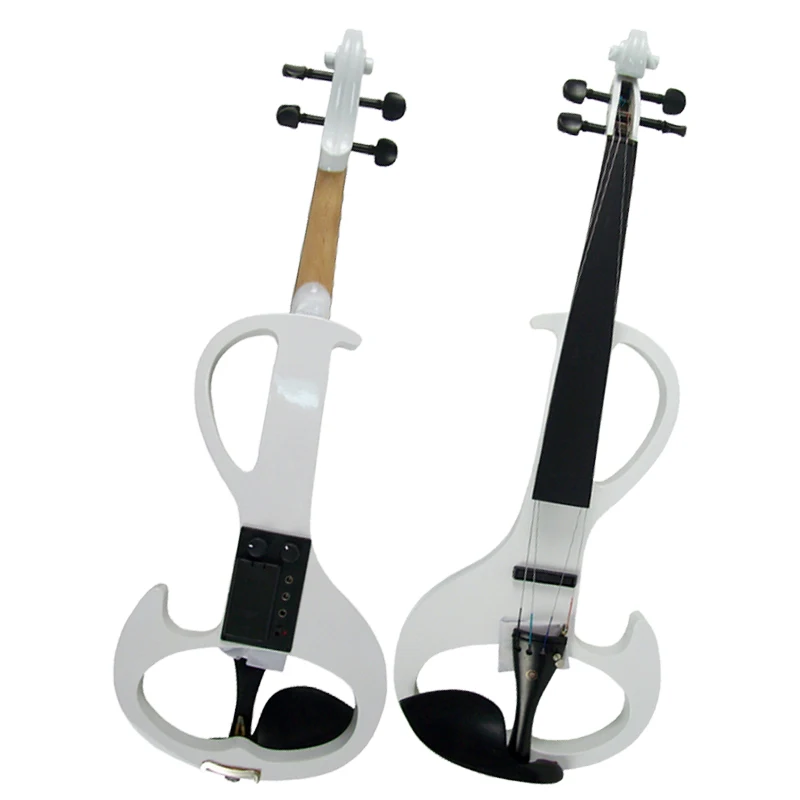Sinomusik schwarz akustische elektrische violine mit ebenholz zubehör EVH005