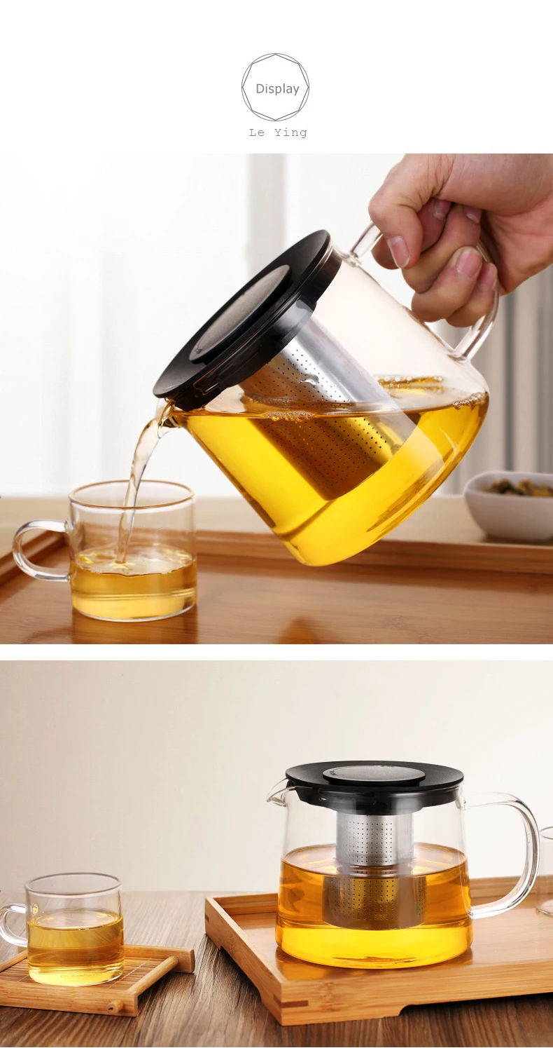 Direct Fire Borosilicate Heat Resistant Le Ying Glass Teapot Warmertea