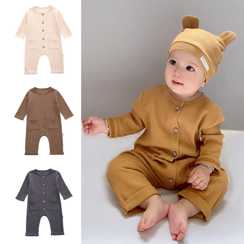Long Sleeve Solid Color Waffle Clothing Newborn Baby Button Coat Bodysuit, Multiple colors
Long Sleeve Solid Color Waffle Clothing Newborn Baby Button Coat Bodysuit, Multiple colors