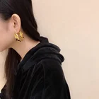 Have LOGO Wholesale European And American Minimalist Twisted Gold Plated Circle Big Hoop Earrings For Women