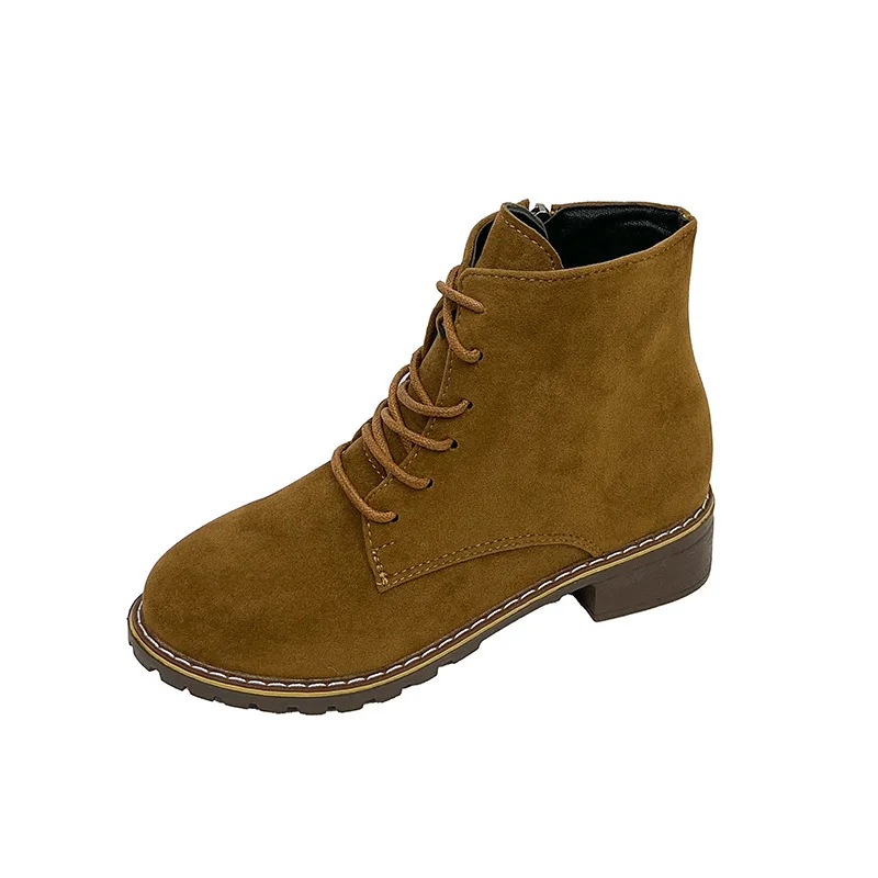 British style round toe locomotive side zipper short boots autumn winter boots for women, Customized color
British style round toe locomotive side zipper short boots autumn winter boots for women, Customized color