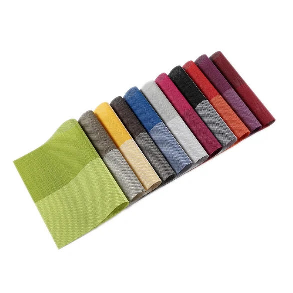 Environmental protection table mat European PVC western food heat insulation mat rectangular Japanese simple table bowl mat
Environmental protection table mat European PVC western food heat insulation mat rectangular Japanese simple table bowl mat
