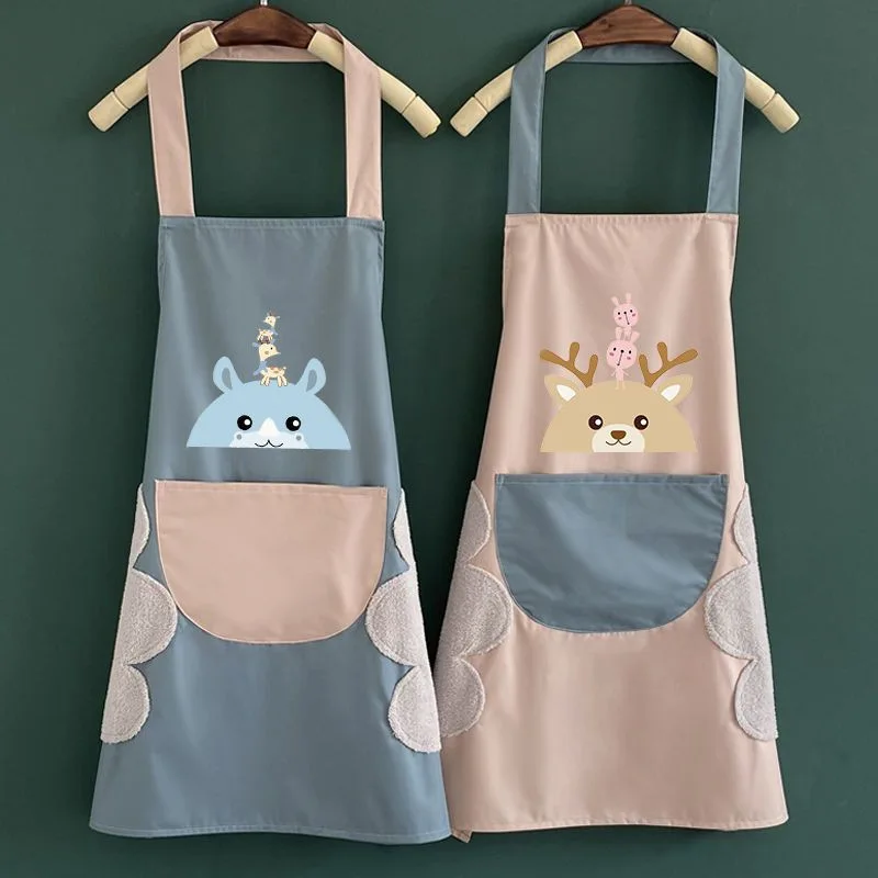 Couple's Hand-Wiping Cartoon Apron Kitchen Household Waterproof Oil-Proof Cute Apron Work Clothes Customized Printing
Couple's Hand-Wiping Cartoon Apron Kitchen Household Waterproof Oil-Proof Cute Apron Work Clothes Customized Printing